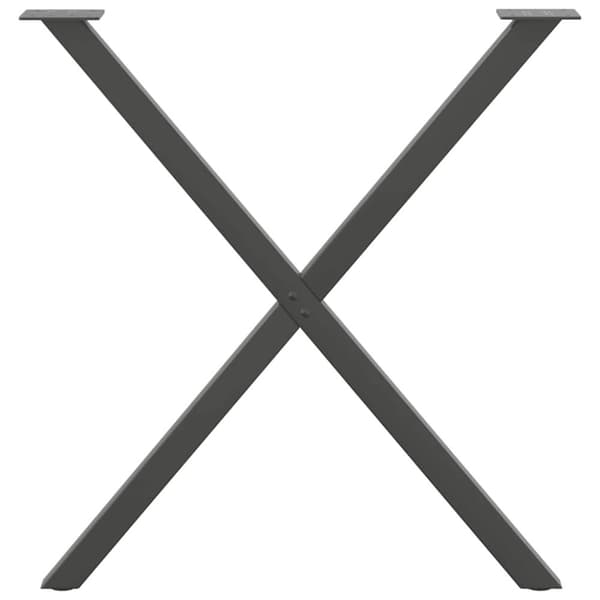 vidaXL Ruokapöydän jalat X-muotoiset 2 kpl Antrasiitti 70x(72-73) cm