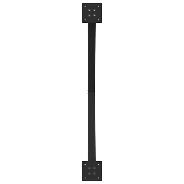 vidaXL Ruokapöydän jalat X-muotoiset 2 kpl Musta 90x(72-73) cm Teräs