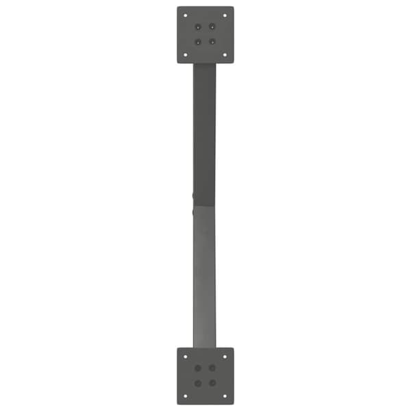 vidaXL Spisebordsben X-formet 2 stk. 80x(72-73) cm stål antracitgrå
