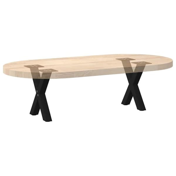 vidaXL Soffbordsben X-formade 2 st svart 30x(30-31) cm stål