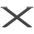 Miniatyrbilde 4 av 10: vidaXL Salongbordben X-formet 2 stk antrasitt 60x(30-31) cm stål