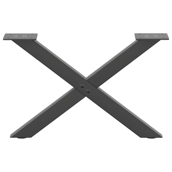 vidaXL Salongbordben X-formet 2 stk antrasitt 60x(30-31) cm stål