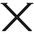 Miniatyrbilde 5 av 10: vidaXL Salongbordben X-formet 2 stk svart 38 x (42-43) cm stål