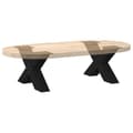 Miniatyrbilde 8 av 10: vidaXL Salongbordben X-formet 2 stk svart 50x(30-31) cm stål