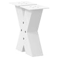 Miniatyrbilde 4 av 10: vidaXL Salongbordben X-formet 2 stk hvit 30x(30-31) cm stål