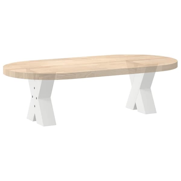 vidaXL Salongbordben X-formet 2 stk hvit 30x(30-31) cm stål