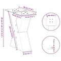 Miniatyrbilde 10 av 10: vidaXL Salongbordben X-formet 2 stk hvit 30x(30-31) cm stål