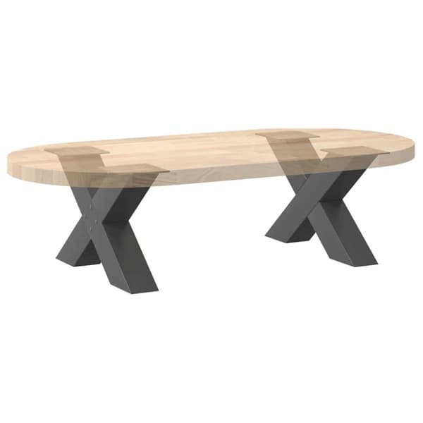vidaXL Soffbordsben X-formade 2 st antracit 60x(30-31) cm stål