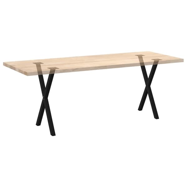 vidaXL Spisebordsben X-formet 2 stk. 57x(72-73) cm stål sort