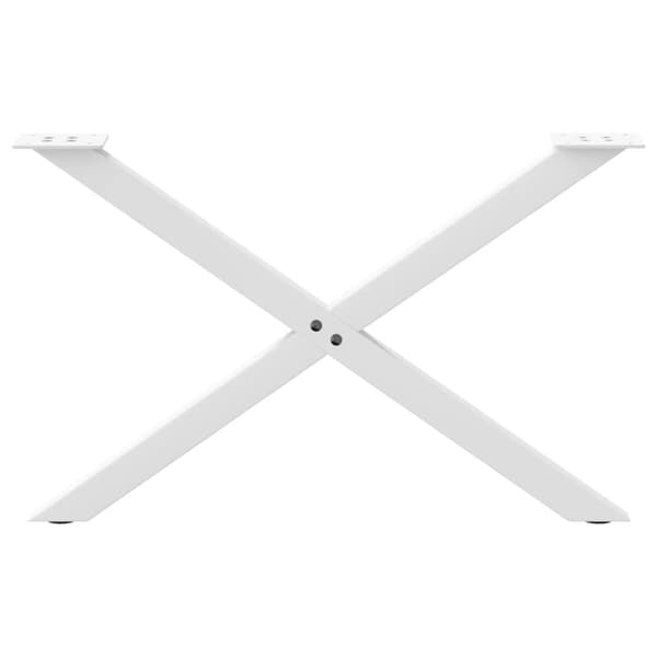 vidaXL sofabordben X-formet 2 stk 70x(42-43) cm stål hvid
