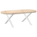 Miniatyrbillede 8 af 10: vidaXL sofabordben X-formet 2 stk 70x(42-43) cm stål hvid