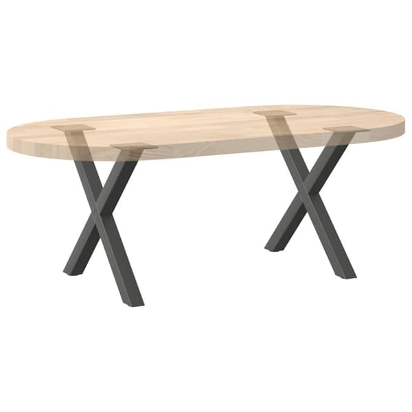 vidaXL Sohvapöydän jalat X-muotoiset 2 kpl Antrasiitti 60x(42-43) cm