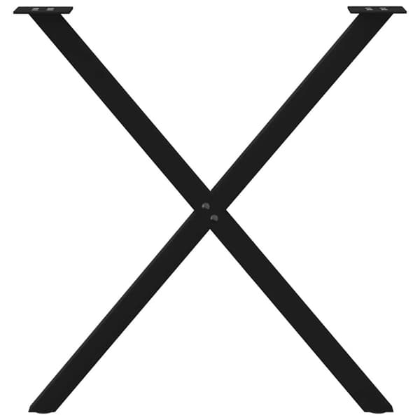 vidaXL Ruokapöydän jalat X-muotoiset 2 kpl Musta 70x(72-73) cm Teräs
