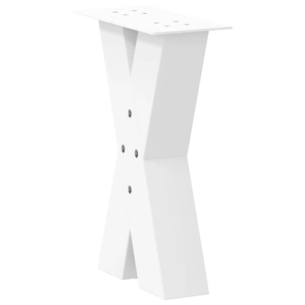 vidaXL Salongbordben X-formet 2 stk hvit 28 x (42-43) cm stål