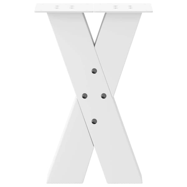 vidaXL Salongbordben X-formet 2 stk hvit 28 x (42-43) cm stål