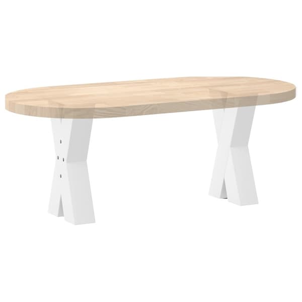 vidaXL Salongbordben X-formet 2 stk hvit 28 x (42-43) cm stål