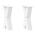 Miniatyrbilde 1 av 10: vidaXL Salongbordben X-formet 2 stk hvit 28 x (42-43) cm stål