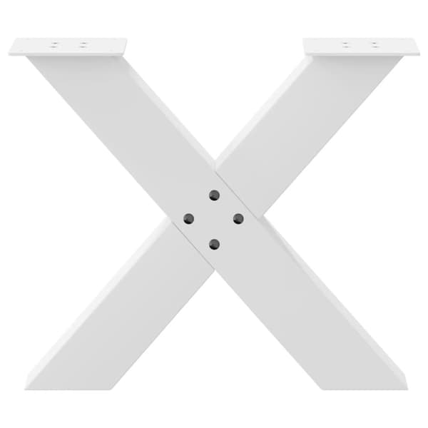 vidaXL Salongbordben X-formet 2 stk hvit 60 x (42-43) cm stål