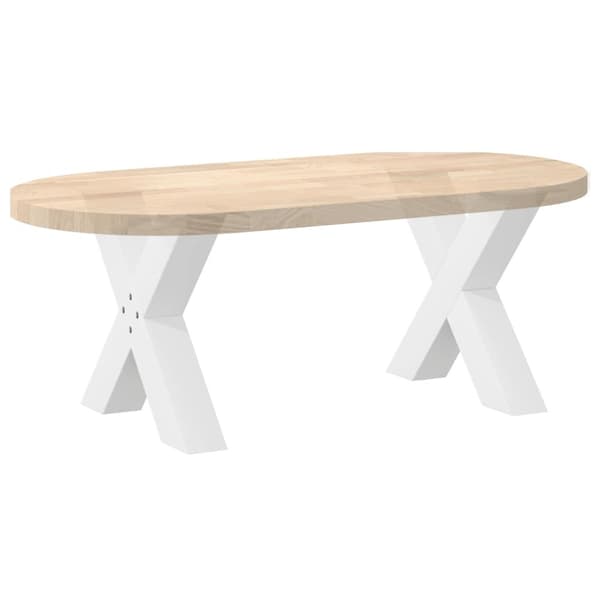 vidaXL Salongbordben X-formet 2 stk hvit 60 x (42-43) cm stål