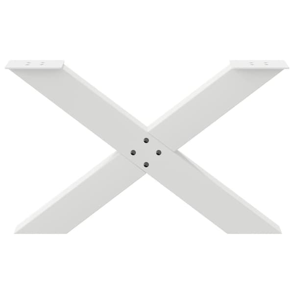 vidaXL Salongbordben X-formet 2 stk hvit 70 x (42-43) cm stål