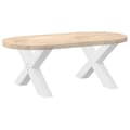 Miniatyrbilde 8 av 10: vidaXL Salongbordben X-formet 2 stk hvit 70 x (42-43) cm stål