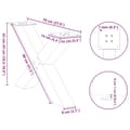 Miniatyrbilde 10 av 10: vidaXL Salongbordben X-formet 2 stk hvit 70 x (42-43) cm stål