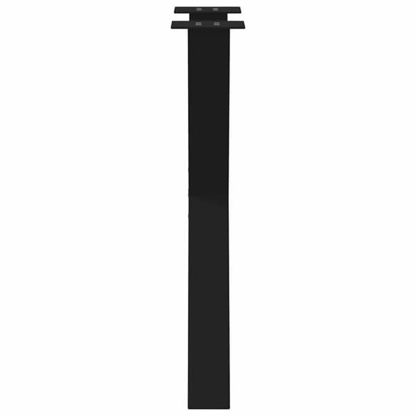 vidaXL Matbordsben X-formad 2 st svart 50x(72-73) cm stål