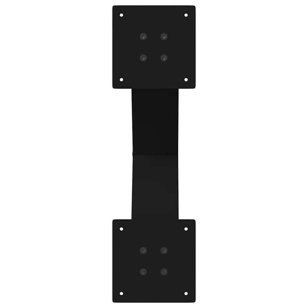 vidaXL Matbordsben X-formad 2 st svart 50x(72-73) cm stål