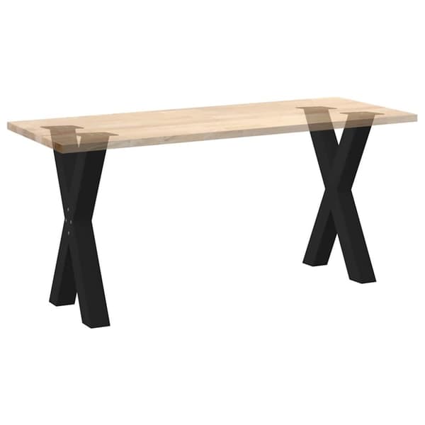 vidaXL Matbordsben X-formad 2 st svart 50x(72-73) cm stål