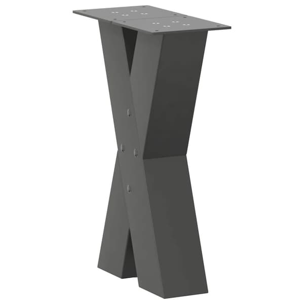 vidaXL Sohvapöydän jalat X-muotoiset 2 kpl Antrasiitti 38x(42-43) cm