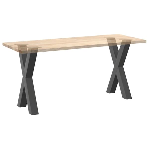 vidaXL Ruokapöydän jalat X-muotoiset 2 kpl Antrasiitti 60x(72-73) cm