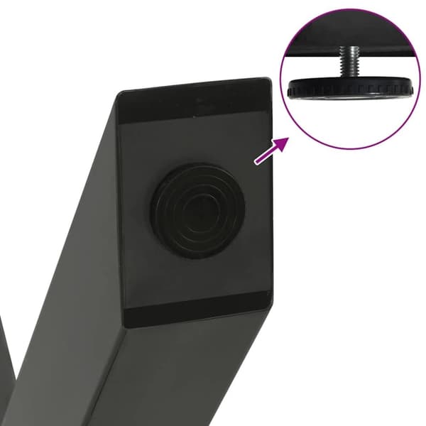 vidaXL Ruokapöydän jalat X-muotoiset 2 kpl Antrasiitti 60x(72-73) cm