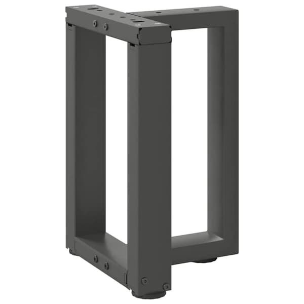 vidaXL Soffbordsben T-formade 2 st antracit 38x25x(42-43) cm stål