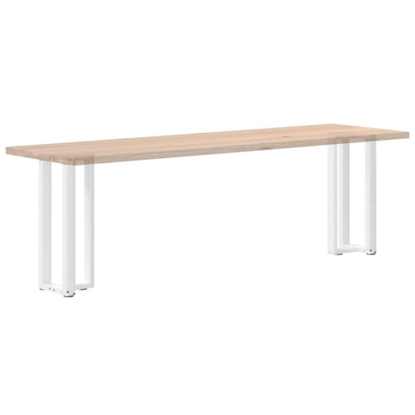 vidaXL Konsolbordsben T-formad 2 st vit 25x28x(72-73) cm stål