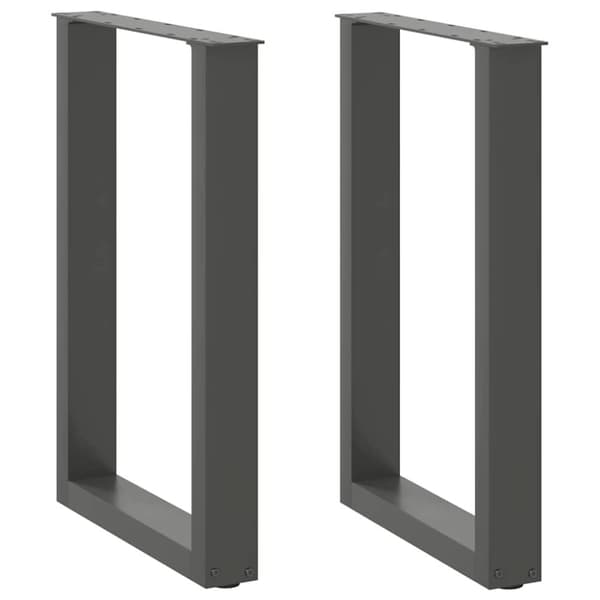vidaXL ruokapöydän jalat U-muotoiset 2 kpl antrasiittia 50x(72-73) cm