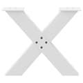 Pikkukuva 5 / 10: vidaXL Sohvapöydän jalat X-muotoiset 2 kpl valkoinen 50x(42-43) cm teräs