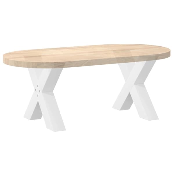 vidaXL Sohvapöydän jalat X-muotoiset 2 kpl valkoinen 50x(42-43) cm teräs
