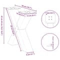 Pikkukuva 10 / 10: vidaXL Sohvapöydän jalat X-muotoiset 2 kpl valkoinen 50x(42-43) cm teräs