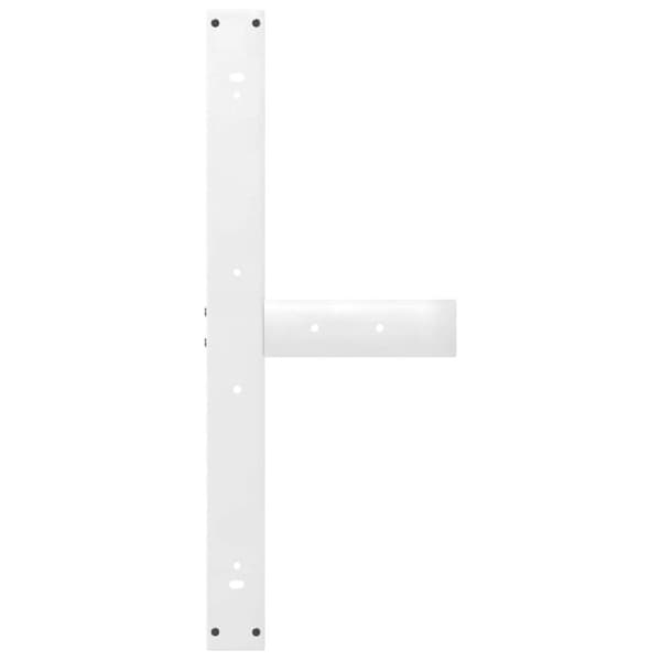 vidaXL Spisebordben T-formet 2 stk hvit 90x35x(72-73) cm stål