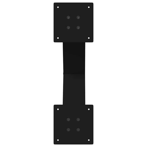 vidaXL Salongbordben X-formet 2 stk svart 50x(42-43) cm stål