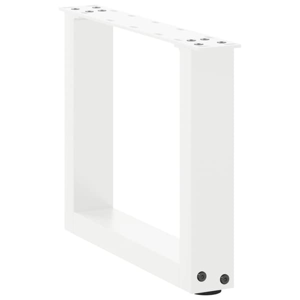 vidaXL Sohvapöydän jalat U-muotoiset 2 kpl valkoinen 30x(30-31) cm