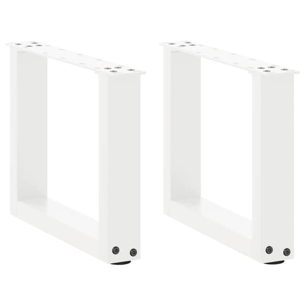vidaXL Sohvapöydän jalat U-muotoiset 2 kpl valkoinen 30x(30-31) cm