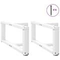 Miniatyrbillede 3 af 10: vidaXL sofabordben T-formet 2 stk 60x25x(30-31) cm stål hvid
