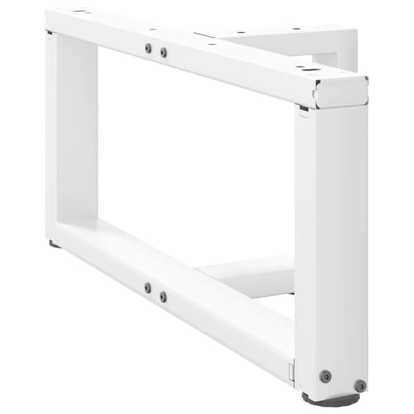 vidaXL sofabordben T-formet 2 stk 60x25x(30-31) cm stål hvid