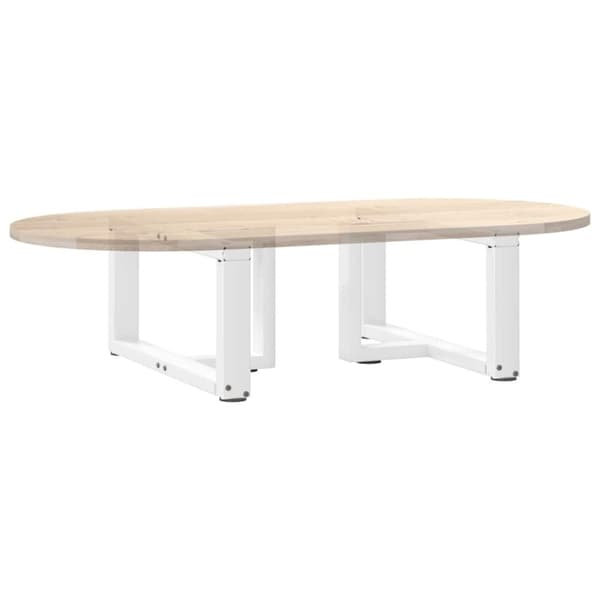 vidaXL sofabordben T-formet 2 stk 60x25x(30-31) cm stål hvid