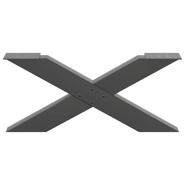vidaXL sofabordben X-formet 2 stk 70x(30-31) cm stål antracitgrå
