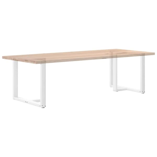 vidaXL Spisebordsben T-formet 2 stk 90x35x(72-73) cm stål hvid