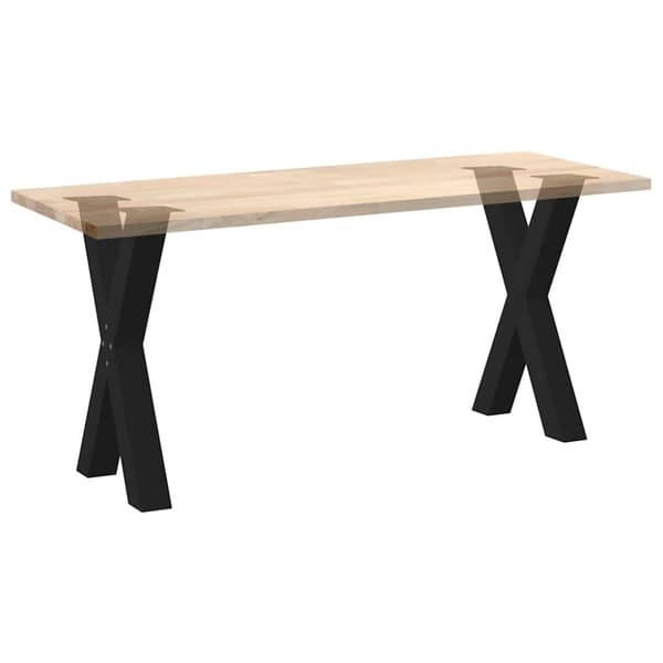 vidaXL Matbordsben X-formad 2 st svart 60x(72-73) cm stål