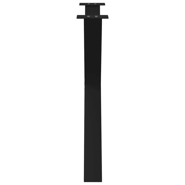 vidaXL Matbordsben X-formad 2 st svart 90x(72-73) cm stål