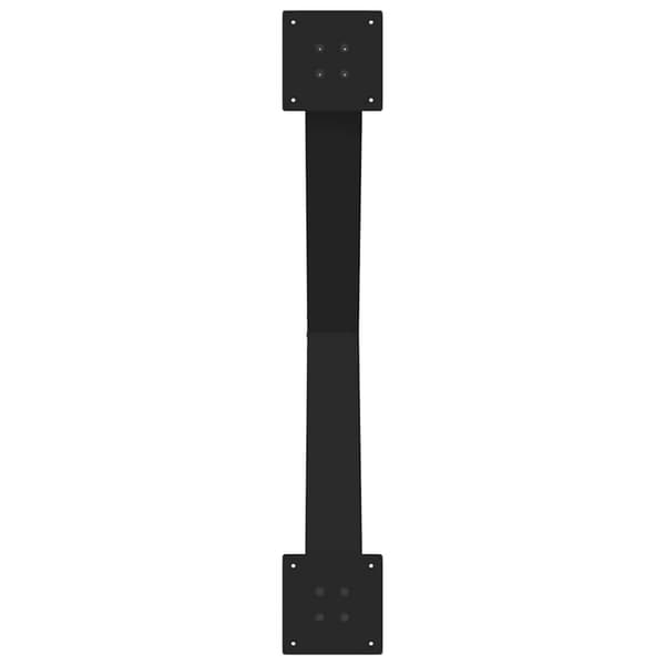 vidaXL Matbordsben X-formad 2 st svart 90x(72-73) cm stål